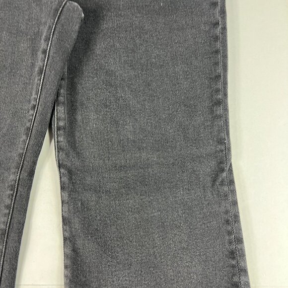Madewell Jeans Womens Measured 35x25 Mid Rise Kick Out Black Denim Hemmed Tag 31 - Picture 5 of 16